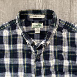 Men's Scotch Plaid Flannel Shirt, Slightly Fitted, Vintage Tartan. Size L. NWOT